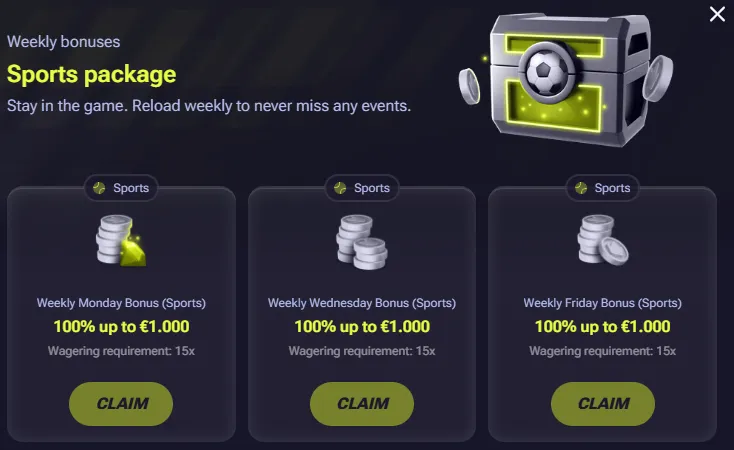 tenbet casino weekly sports
